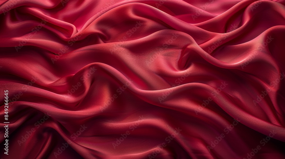 Elegant waves of silky red fabric gracefully flowing. Elegant waves of silky red fabric gracefully flowing.