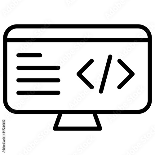 Programmer Code Line Icon