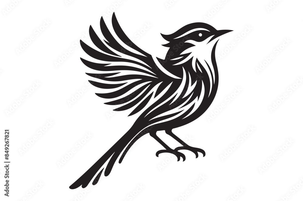 Obraz premium bird silhouette vector illustration graphic design