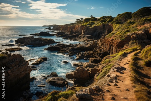 Dramatic Landscape at Leeuwin-Nataraliste National Park, Australia., generative IA