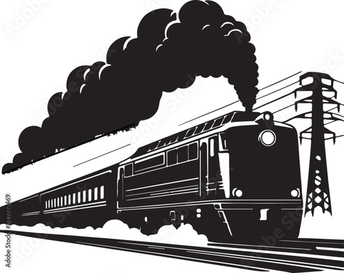 steam train on the railway