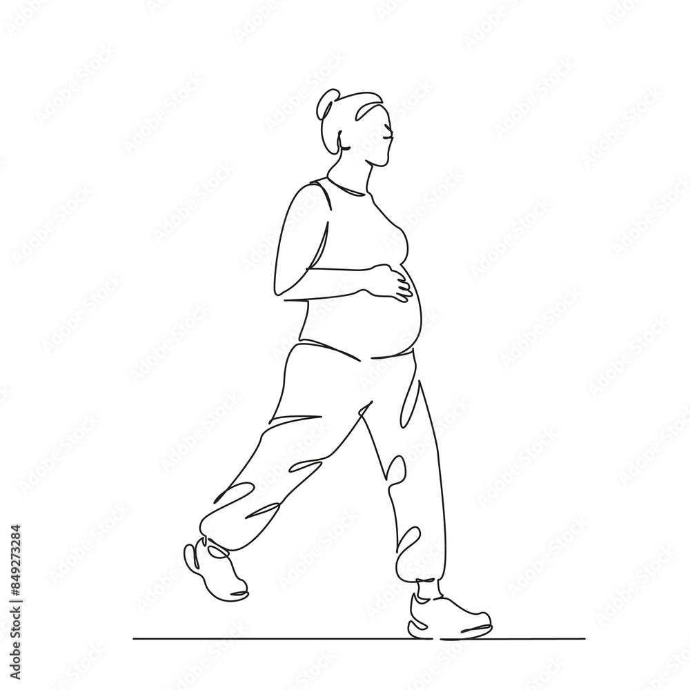 Fototapeta premium pregnant woman on a walk