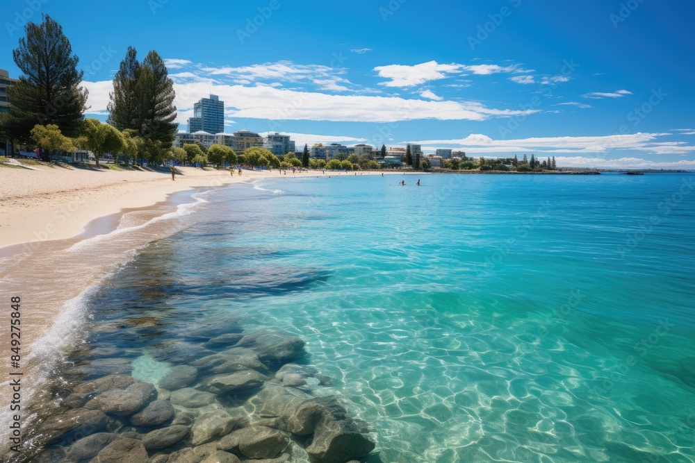 Obraz premium Trigg Beach, Perth surfing and natural beauty., generative IA