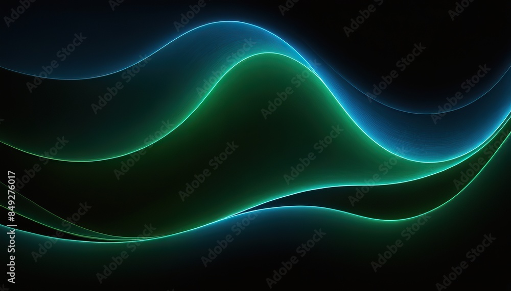 abstract vector wave lines flowing dynamic in blue green colors isolated on black background abstract vector wave lines flowing dynamic in blue green colors isolated on black background