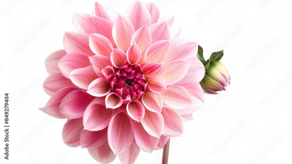 Fototapeta premium Dahlia isolated white background 