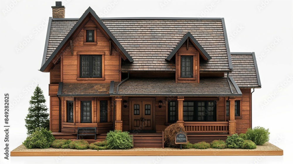 wooden house isolated on white wooden house isolated on white
