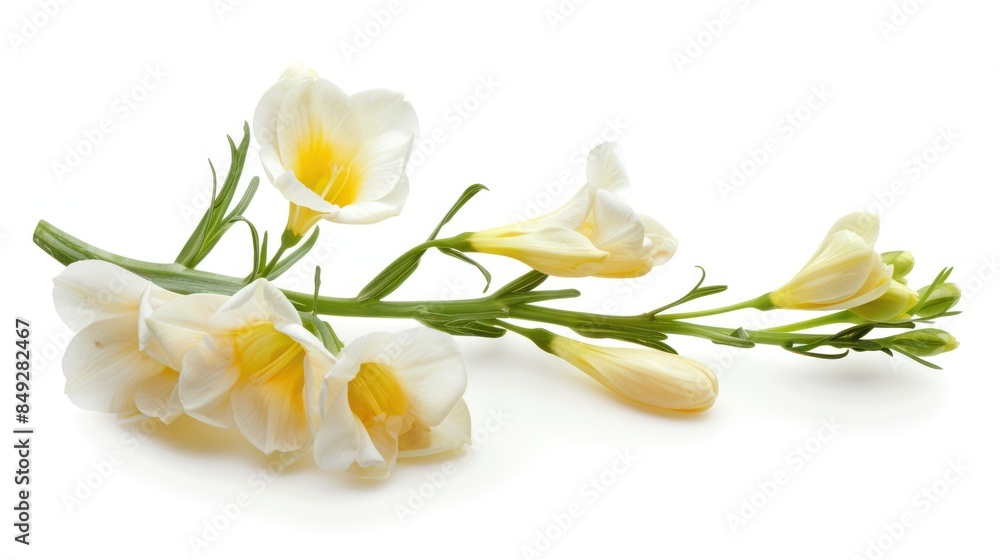 Freesia isolated white background