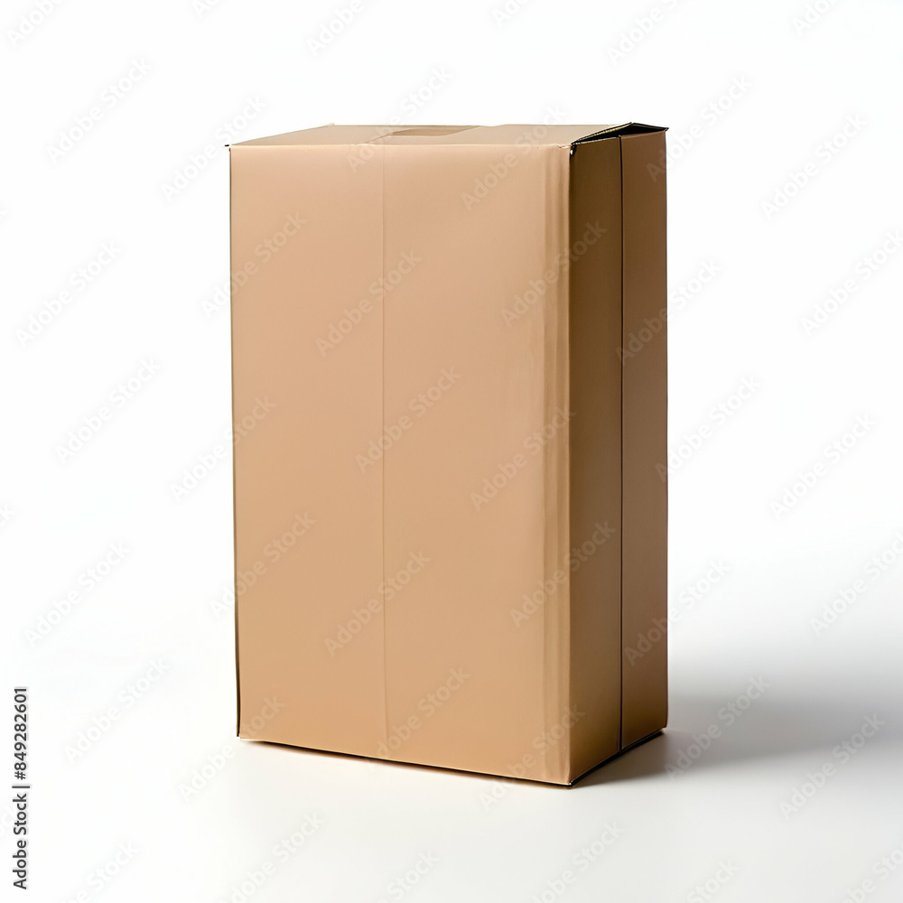 photo of a closed packaging carton on a plain white background for product mockups, etc. generative ai photo of a closed packaging carton on a plain white background for product mockups, etc. generative ai