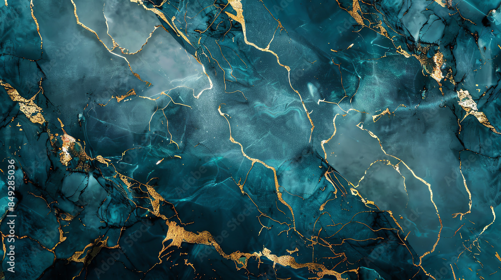 Abstract teal and gold marbled texture background ideal for luxury design projects and artistic wallpapers. Abstract teal and gold marbled texture background ideal for luxury design projects and artistic wallpapers.