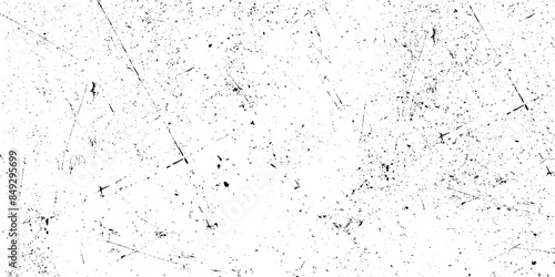 Grunge background black and white. Abstract pattern of monochrome elements.  Abstract dirty or scratch aging effect. Dusty and grungy scratch texture material or surface. 