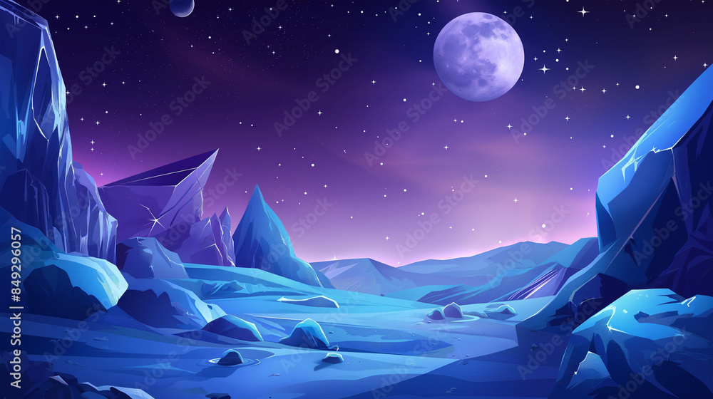 Fototapeta premium The Galaxy universe game background, game background, Illustration