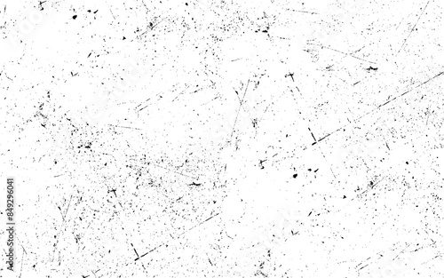 Grunge background black and white. Abstract pattern of monochrome elements. Grunge black and white pattern. Monochrome particles abstract texture. Background of cracks, scuffs, chips, stains, ink spot