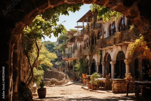 Stone Town Historical architecture in Zanzibar., generative IA photo