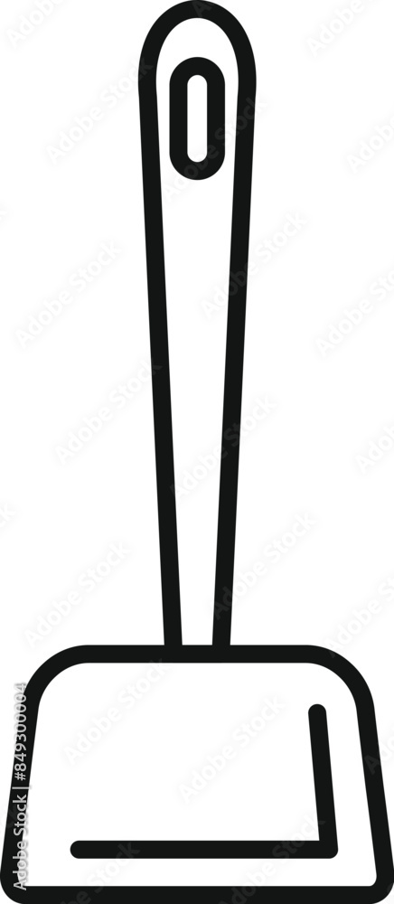 Fototapeta premium Simple line icon of a pooper scooper for cleaning up after your dog
