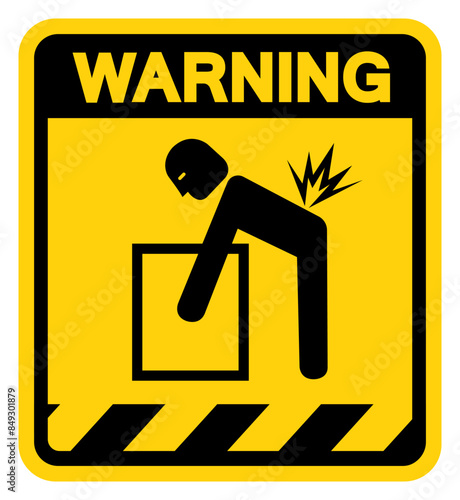 Lifting Hazard Warning Sign, Vector Illustration, Isolate On White Background Label .EPS10