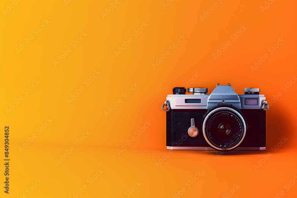 Retro camera header with copy space Retro camera header with copy space