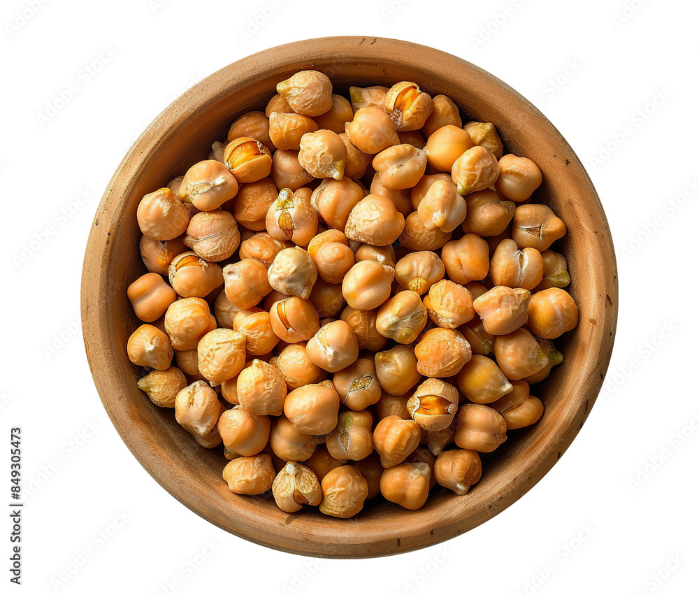 Chickpeas in a bowl isolated on transparent background Chickpeas in a bowl isolated on transparent background