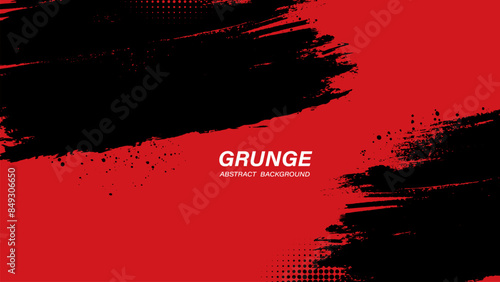 Black and red abstract grunge background