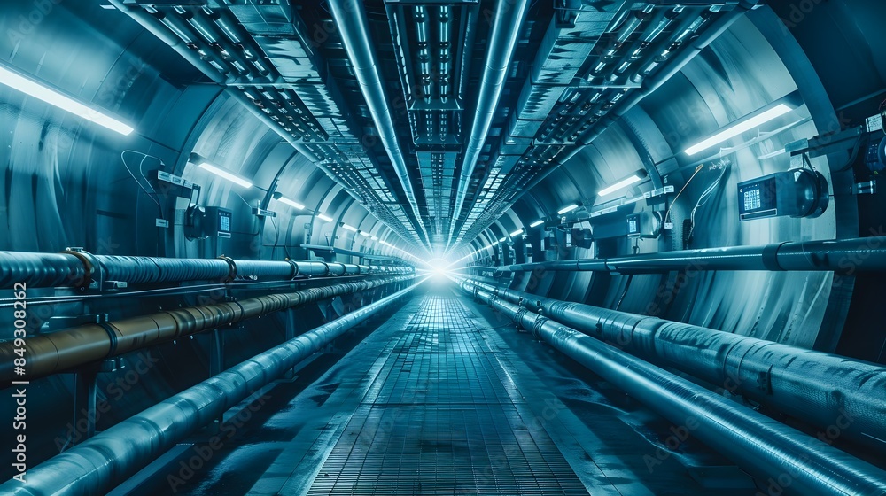 Fototapeta premium Advanced Fission Reactor The Hypnotic Dance of Plasma and Energy a Sustainable Future Envisioned