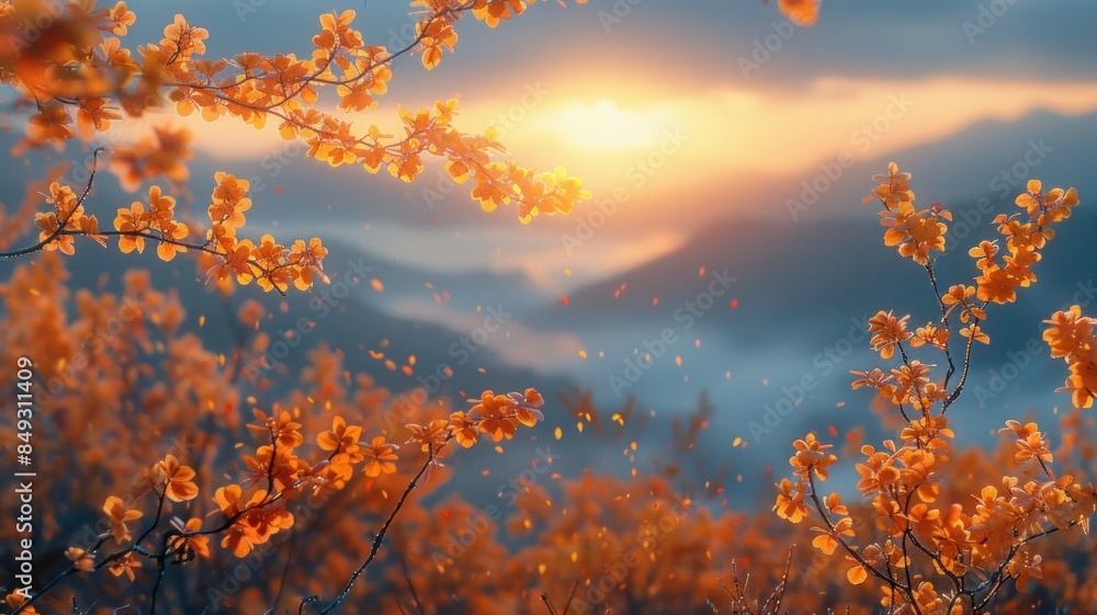 In autumn, yellow, and dry leaves fall, Leaves falling in autumn season background.
In autumn, yellow, and dry leaves fall, Leaves falling in autumn season background.
