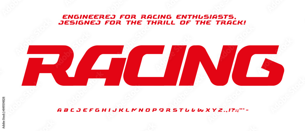 Dynamic letter design, adventurous alphabet, sporty typeface for bold ...