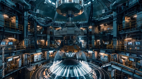 Cutting Edge Nuclear Fusion Reactor Showcasing Technological Brilliance photo