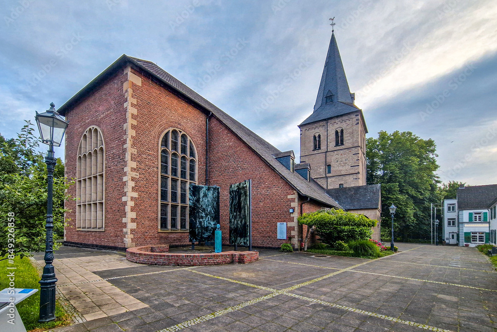 Architecture of the old town of Monheim am Rhein, Germany.