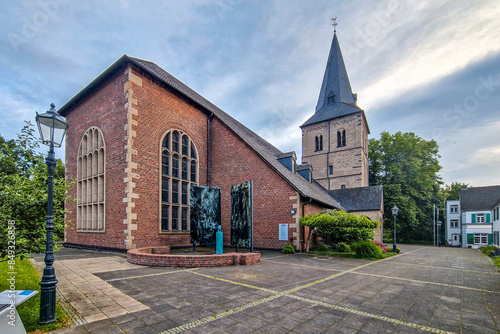 Architecture of the old town of Monheim am Rhein, Germany.