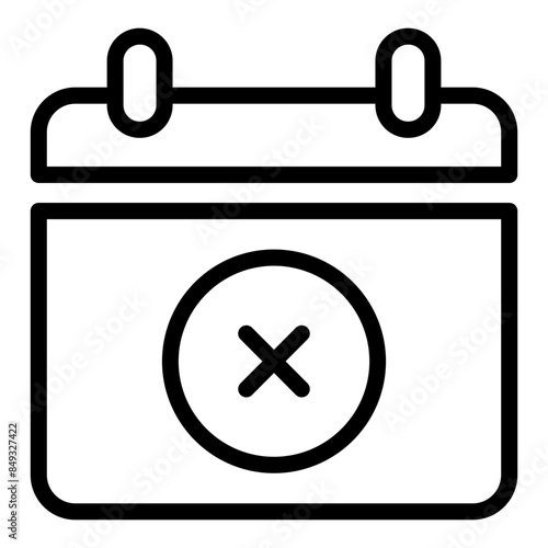 Unavailable icon. Calendar icon