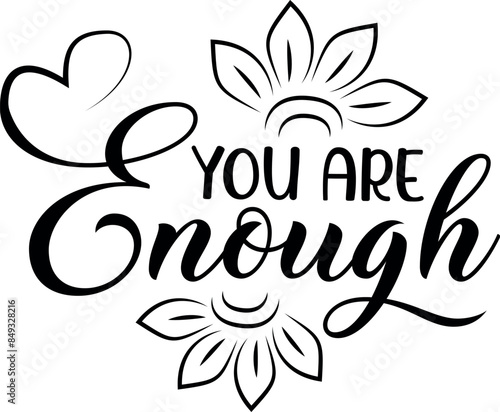 Wallpaper Mural You are enough. Christian phrases. Slogans or quotes Torontodigital.ca