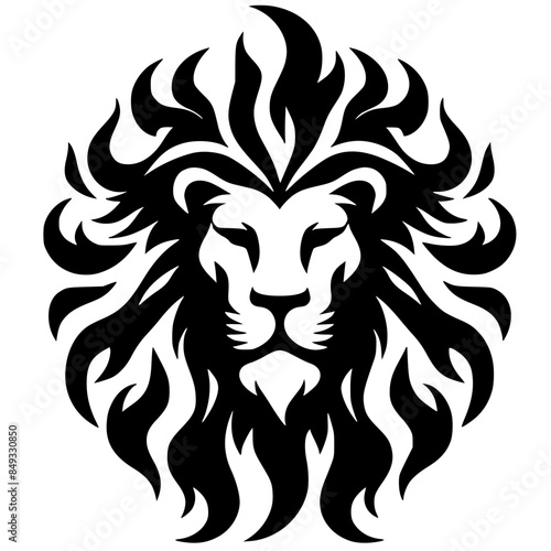 Silueta de cabeza de león