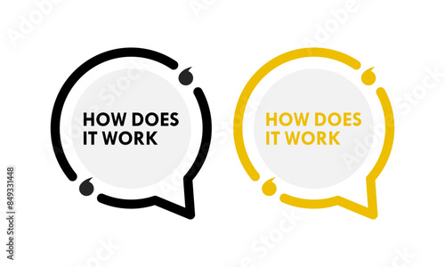 How does it work design template illustration