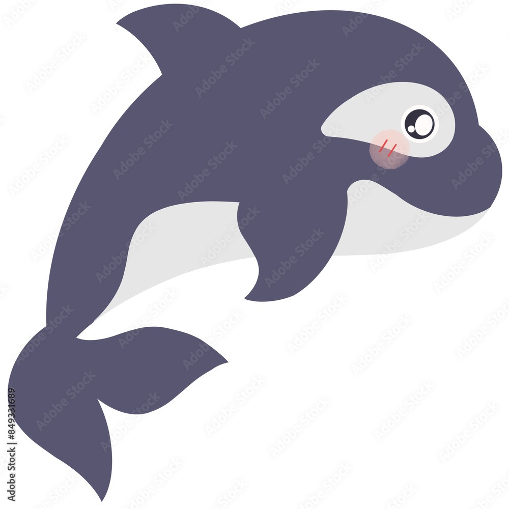 Naklejka premium illustration of a whale