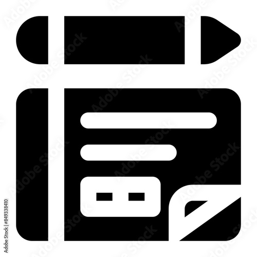 cheque icon for illustration 