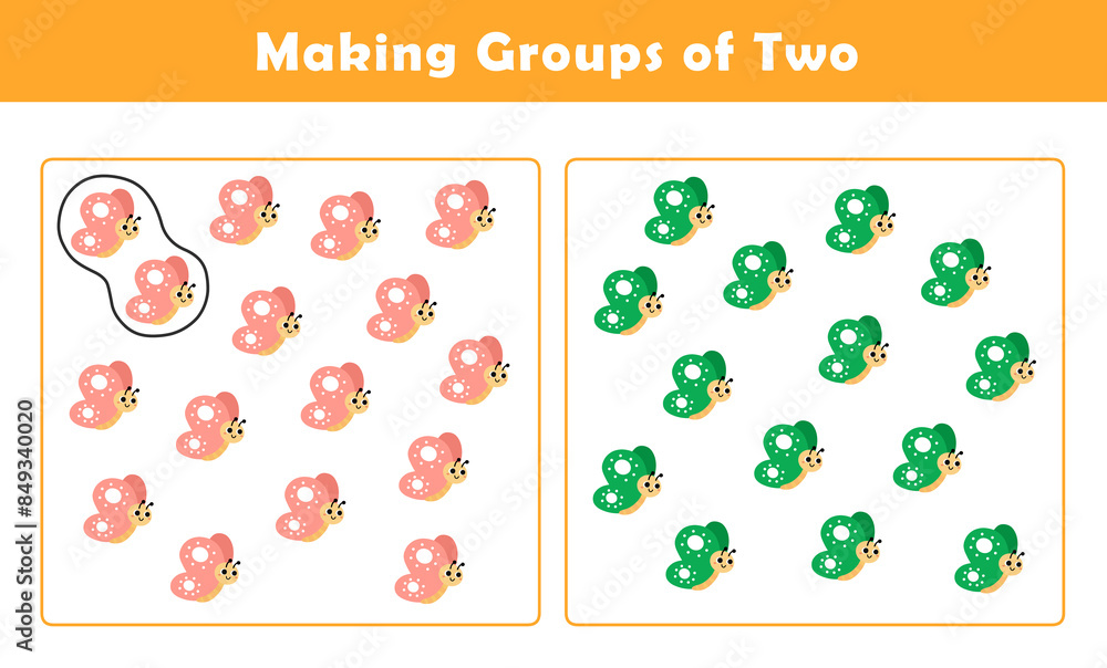 Making Groups of Two Worksheet. Grouping Picture Math Activity for Kids. Fun Math Activity for Children. Counting with Cute Pictures Worksheet. Making Groups of Two Worksheet. Grouping Picture Math Activity for Kids. Fun Math Activity for Children. Counting with Cute Pictures Worksheet.