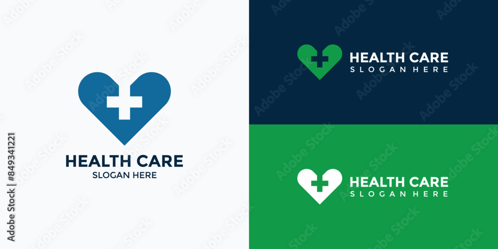 green and blue health and medical logo green and blue health and medical logo