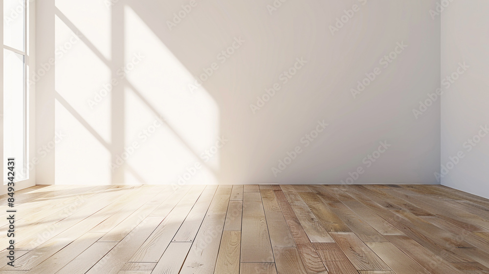 empty white wall and light wooden floor. empty white wall and light wooden floor.