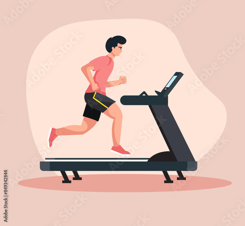person exercising on a treadmill