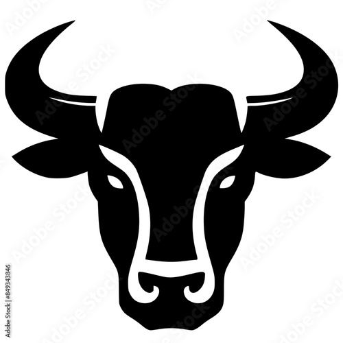 Silueta del logotipo de la cabeza de toro