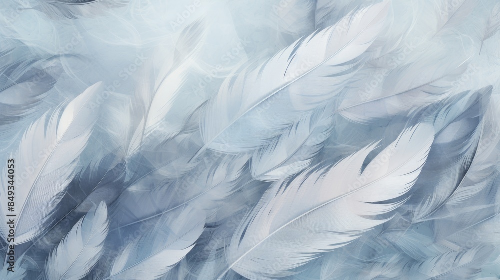 Abstract Soft Blue Feathers Background Texture Abstract Soft Blue Feathers Background Texture