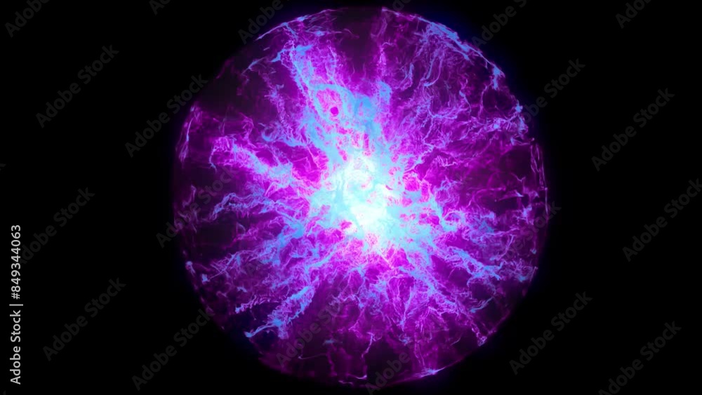 Purple Cyan Magic Orb. Seamless loop. Purple Cyan Magic Orb. Seamless loop.