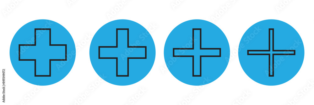 Obraz premium Plus icon set. for mobile concept and web design. vector illustration