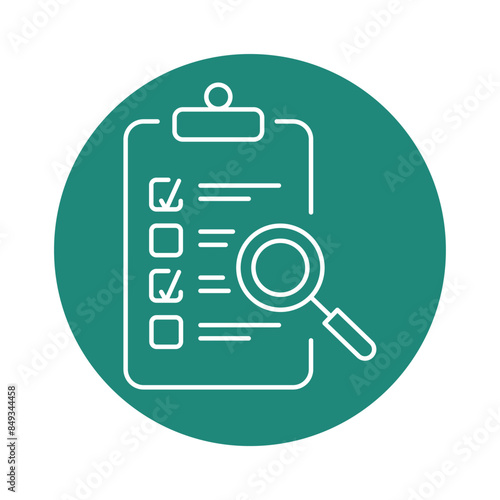 Background check line black icon. Sign for web page, mobile app, button, logo