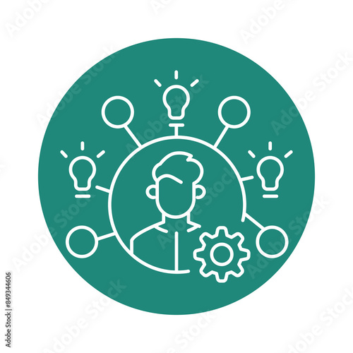 Personality traits line black icon. Sign for web page, mobile app, button, logo