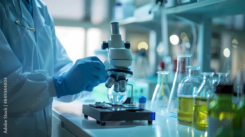 A doctor working with professional team in physician, nursing assistant, laboratory research and development, Generative AI illustrations. A doctor working with professional team in physician, nursing assistant, laboratory research and development, Generative AI illustrations.