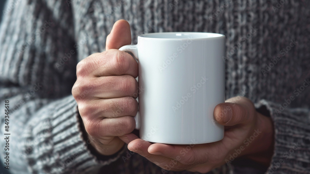 man holding a white coffee cup man holding a white coffee cup