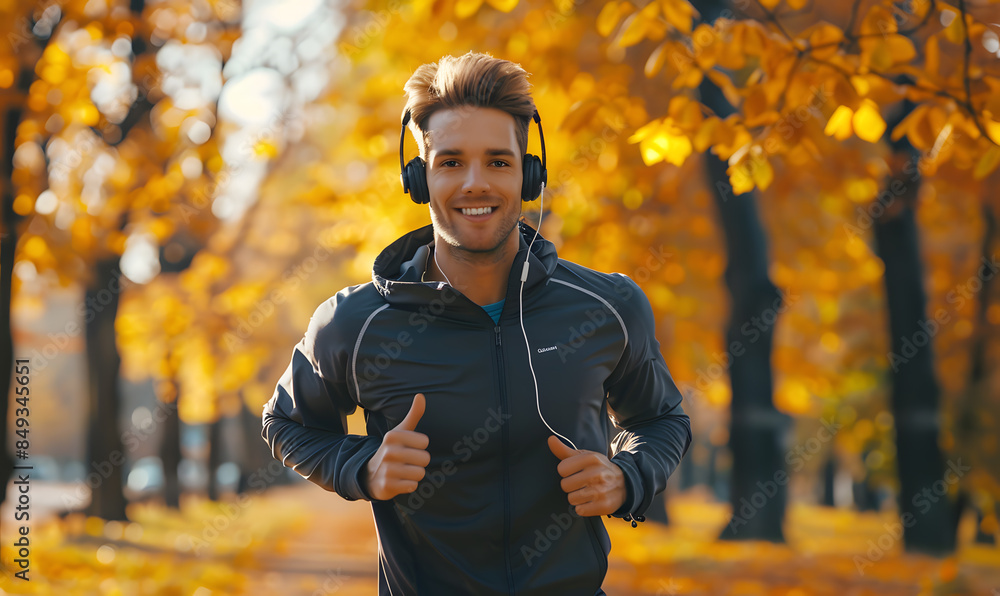 Obraz premium running athlete training