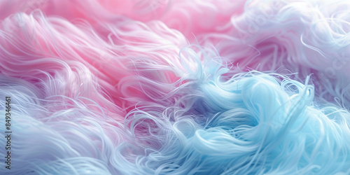 Pastel multi-colored wool or fur in delicate shades. Concept banner template for backgrounds, backdrops and wallpapers.