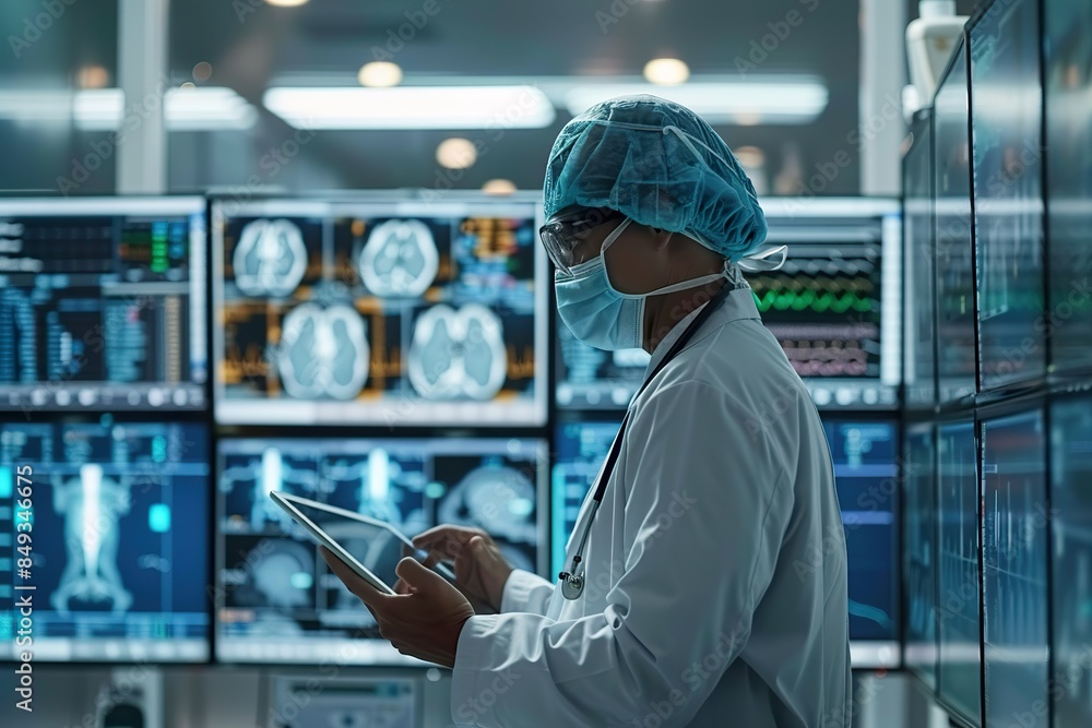 Doctors Analyzing Medical Data on Digital Screens Doctors Analyzing Medical Data on Digital Screens