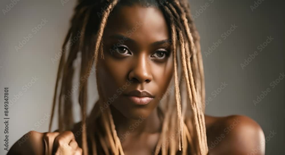 Black woman with braids in her hair. Black woman with braids in her hair.